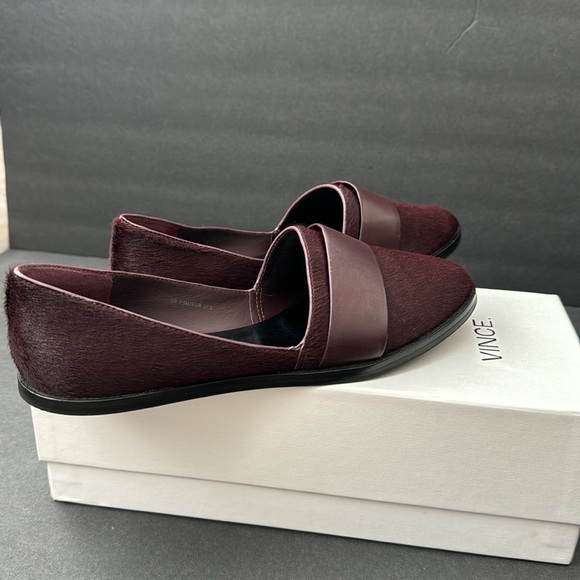 Stylish Vince. 'Fig' Color Calf Hair 'Mason' Loafer Flats size 7.5M - Picture 8 of 10